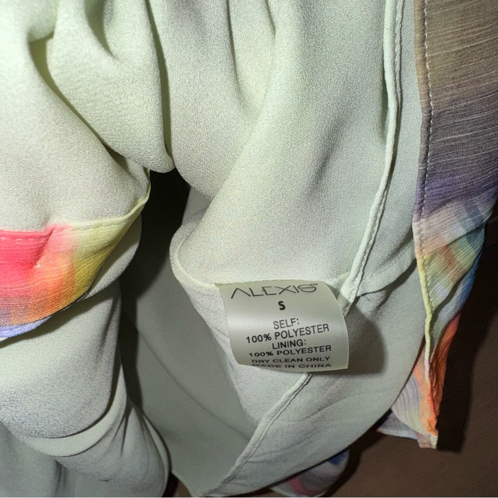 Alexis Leonie Crepe Minidress Iridescent Small - Picture 16 of 16